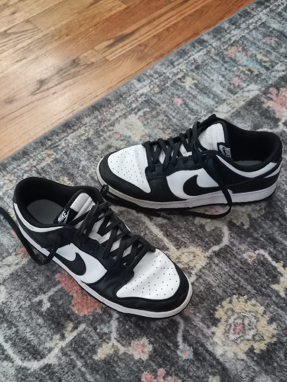 Men's Nike Black and White Dunk  Low-Profile Retro Sneakers